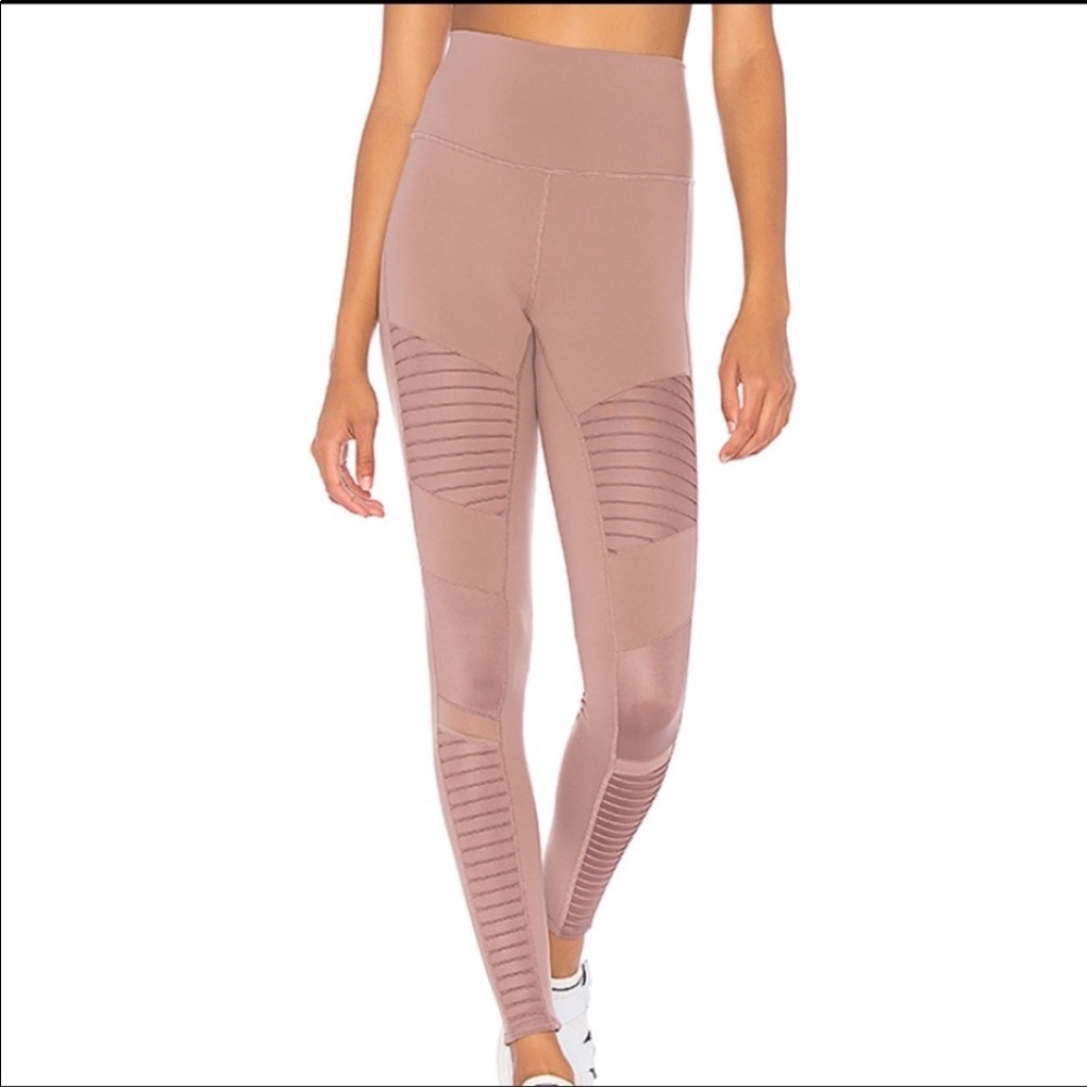 Alo Yoga high waist moto leggings in smoky quartz XS